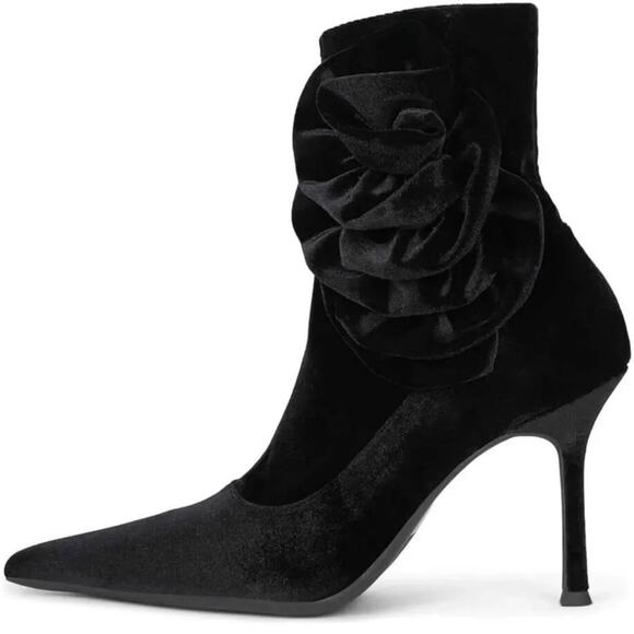 Jeffrey Campbell Florette Velvet Stiletto Bootie Size 5.5 New w/ Tag MSRP $165 - Picture 1 of 15